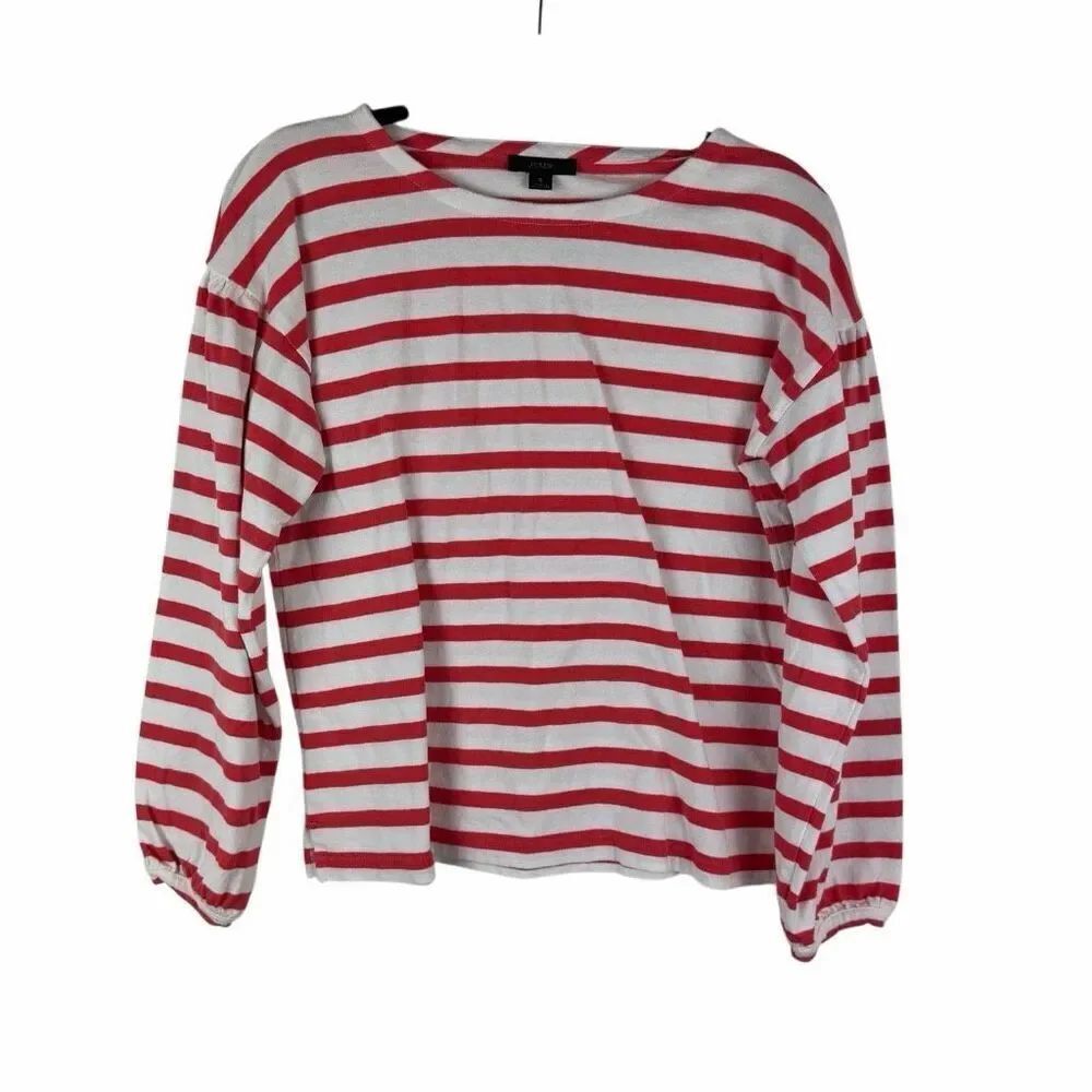J. Crew red striped t-shirt- size s